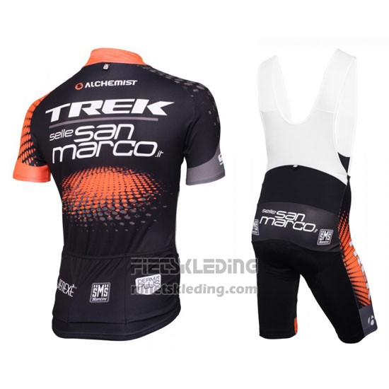 2016 Fietskleding Trek Selle San Marco Zwart en Oranje Korte Mouwen en Koersbroek